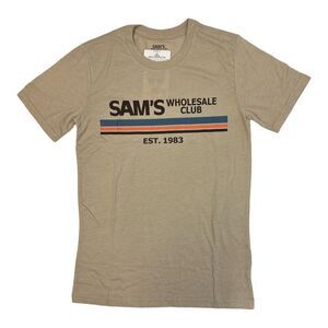 Tan - Sam's Wholesale Club Unisex Adult Graphic Print Short Sleeve Crewneck T-Sh